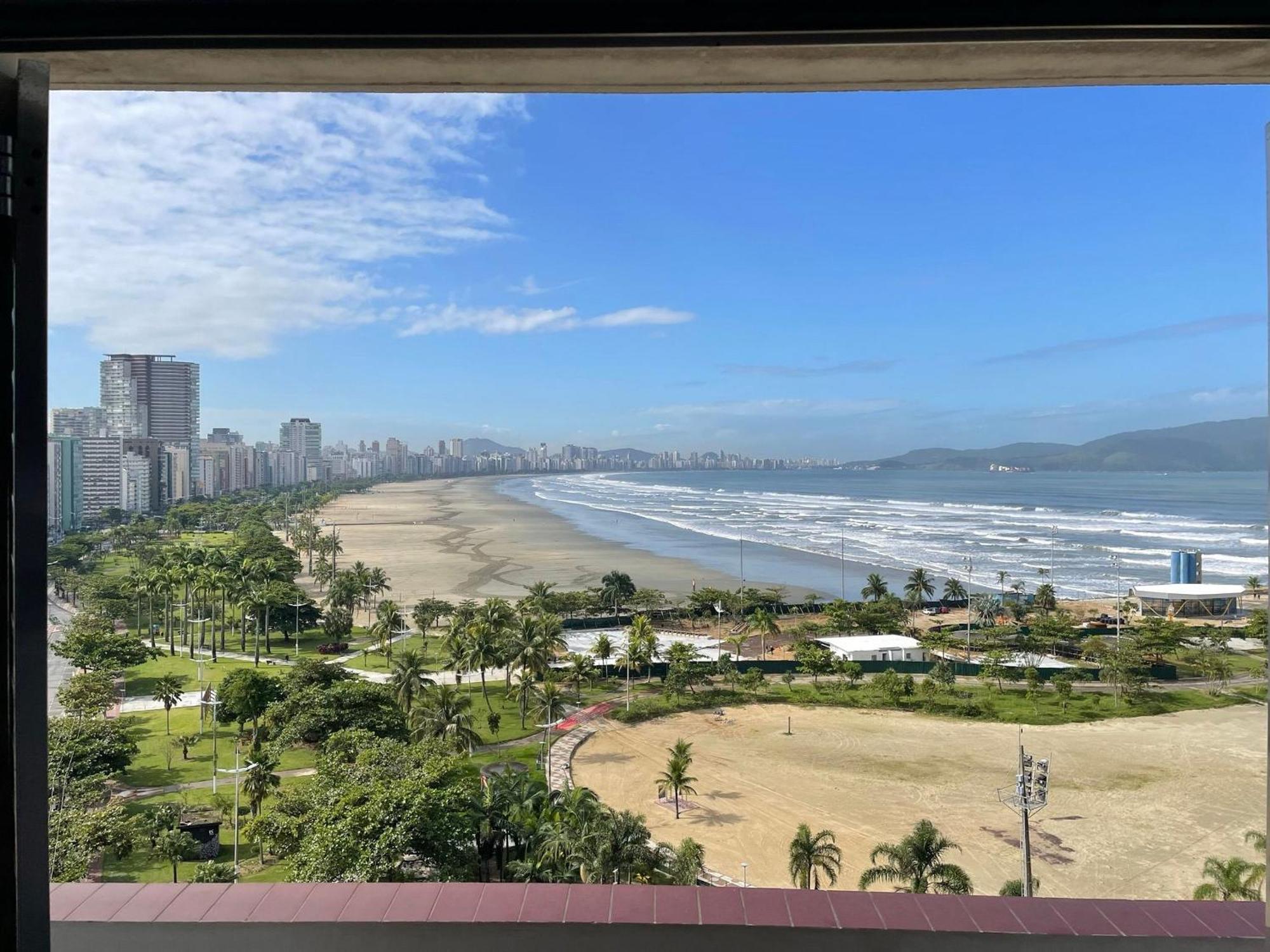 Apartamento Pe Na Areia Melhor Vista Mar De Santos 외부 사진